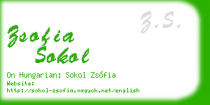 zsofia sokol business card